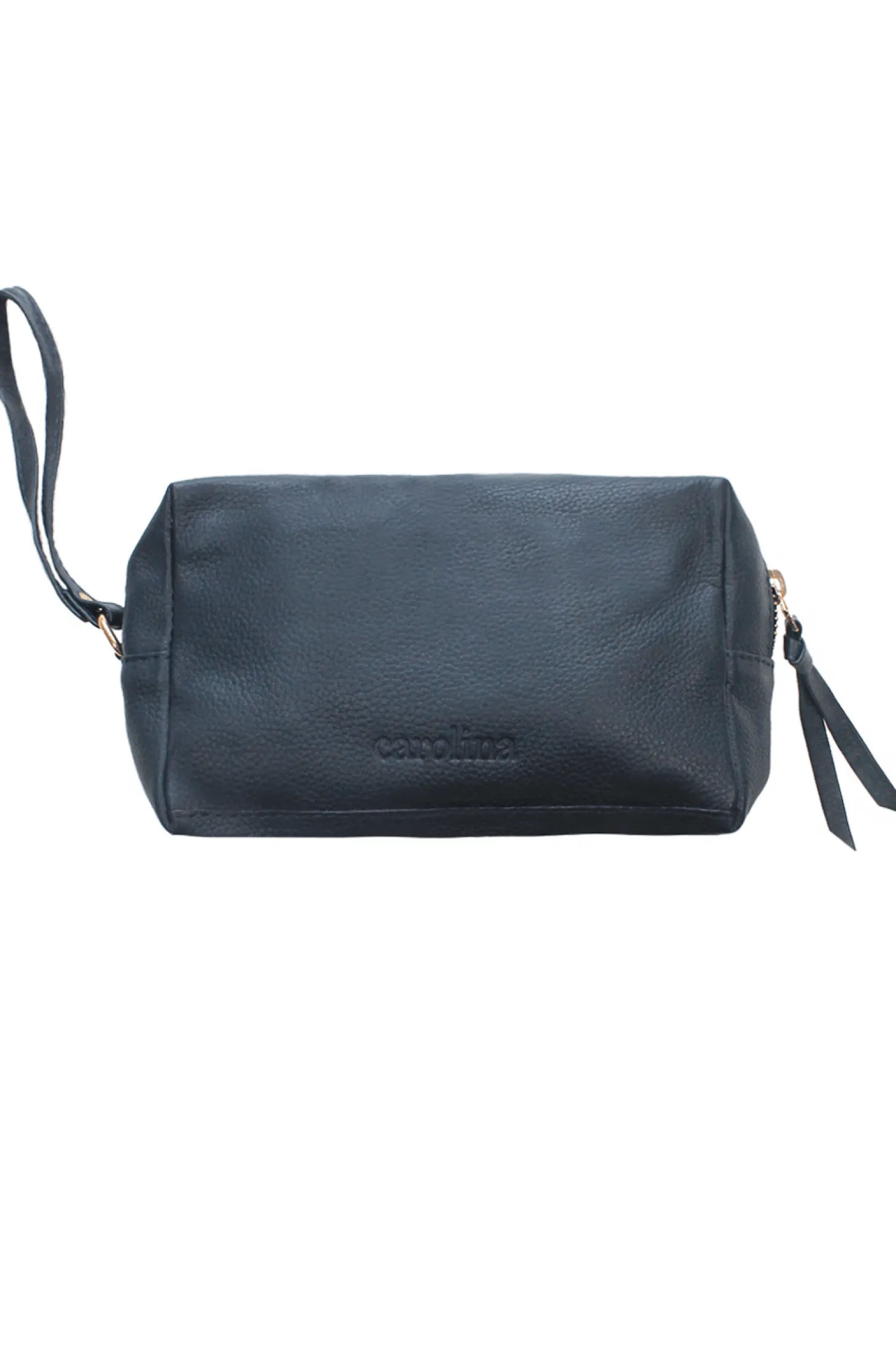 Online Carolina Abby Make Up Bag Navy Soft Leather