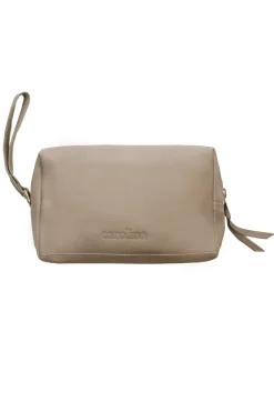 Flash Sale Carolina Abby Make Up Bag Nude Soft Leather