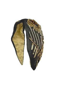 Best Sale Carolina Abella Embellished Headband Charcoal