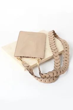 Outlet Carolina Adelina Mobile Phone Holder Nude Soft Leather