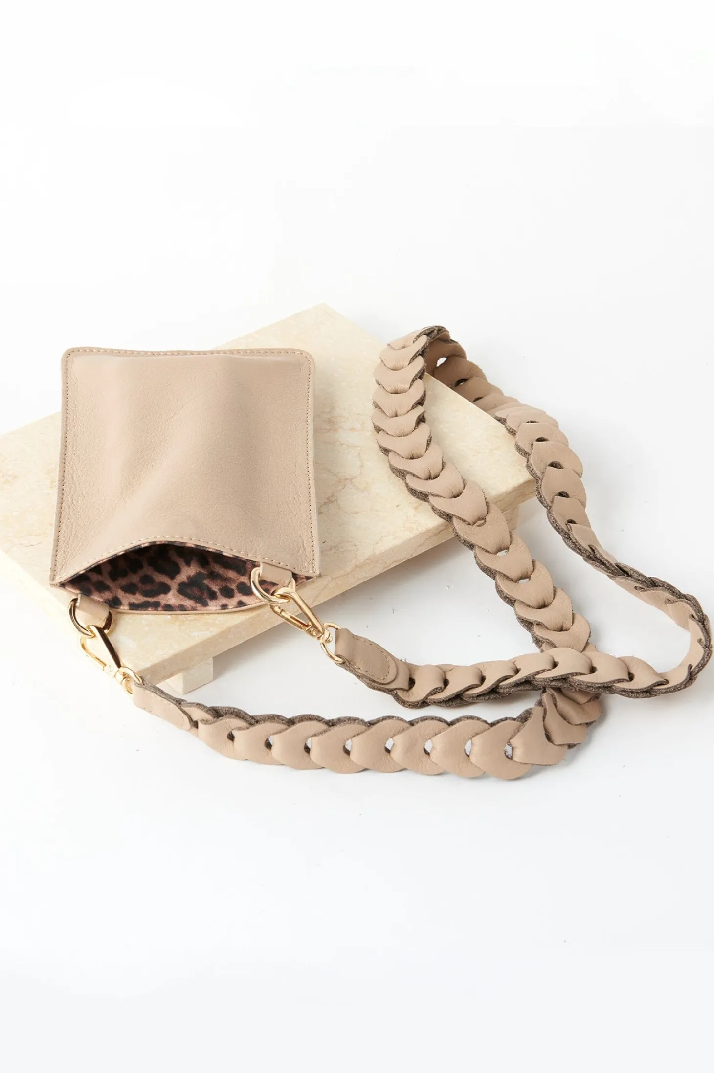 Outlet Carolina Adelina Mobile Phone Holder Nude Soft Leather