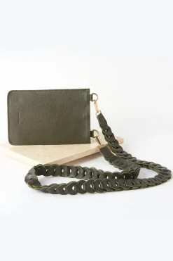 Best Sale Carolina Adelina Mobile Phone Holder Olive Soft Leather