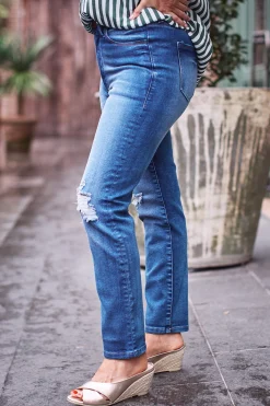 Discount Carolina Alessia Straight Jeans Denim Blue