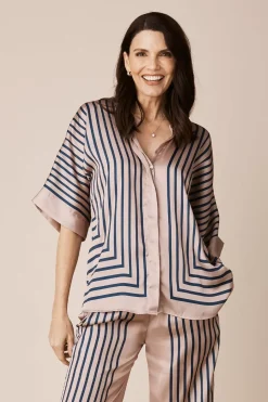 Sale Carolina Alma Short Sleeve Top Espresso