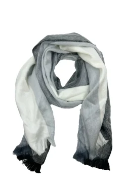Cheap Carolina Alpaca Wrap Striped Multi Colour Grey