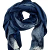 Store Carolina Alpaca Wrap Striped Multi Colour Cobalt Blue