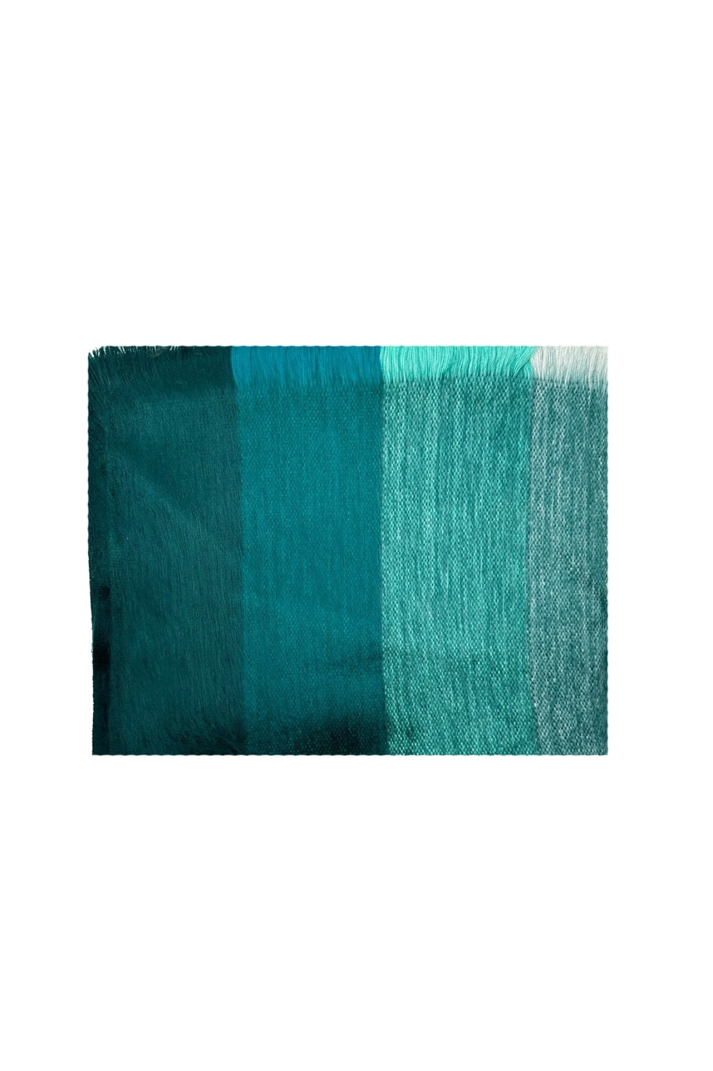 Fashion Carolina Alpaca Wrap Striped Multi Colour Forest Green