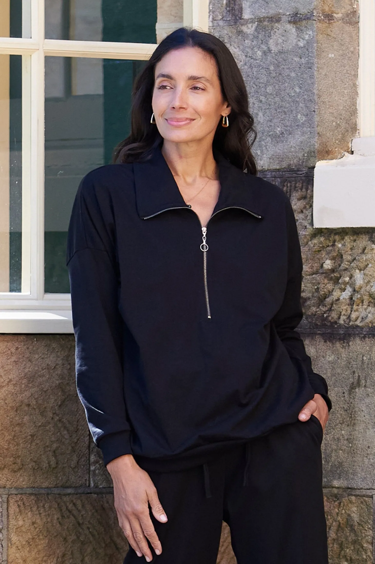 Online Carolina Amara Half Zip Jumper Black