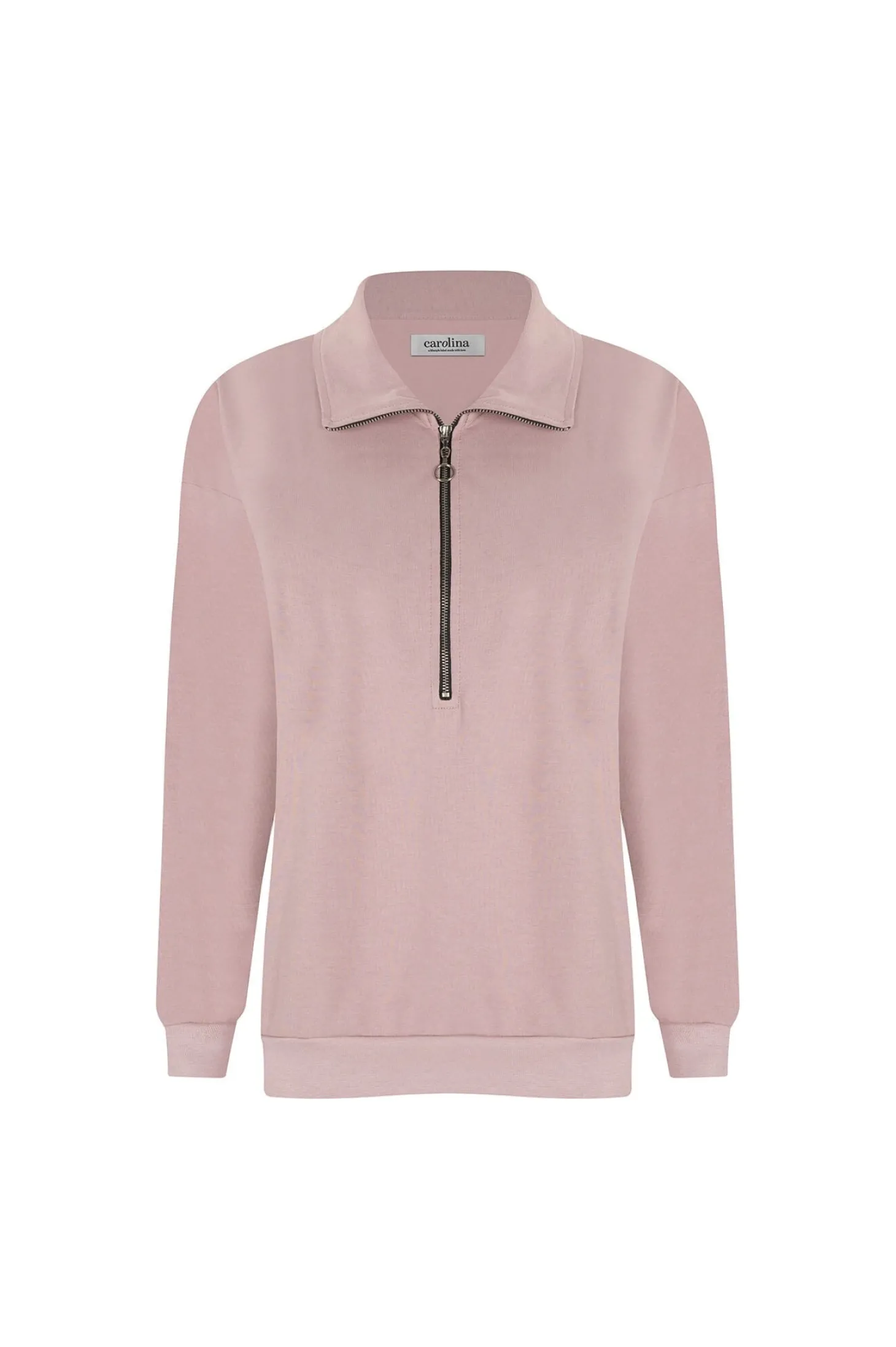 Flash Sale Carolina Amara Half Zip Jumper Blush