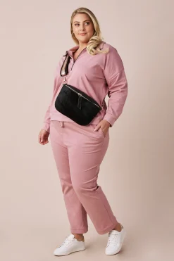 Flash Sale Carolina Amara Half Zip Jumper Blush
