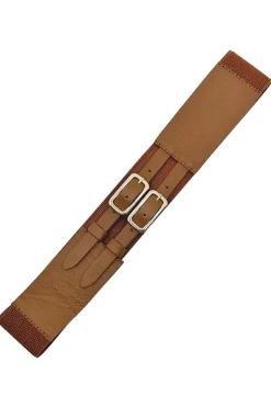 Fashion Carolina Amaya Elasticised Belt Tan