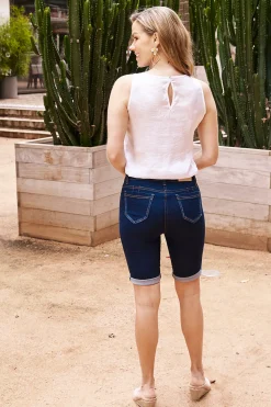 Outlet Carolina Amber Blue Denim Shorts