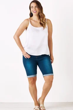 Outlet Carolina Amber Blue Denim Shorts