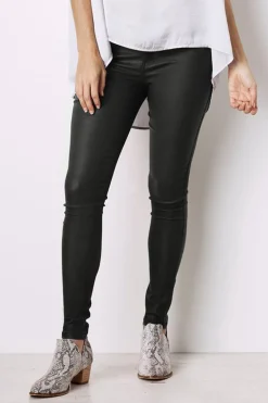Shop Carolina Amber Coated Skinny Jeans Black