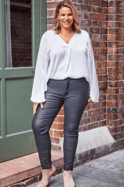 Sale Carolina Amber Coated Skinny Jeans Navy