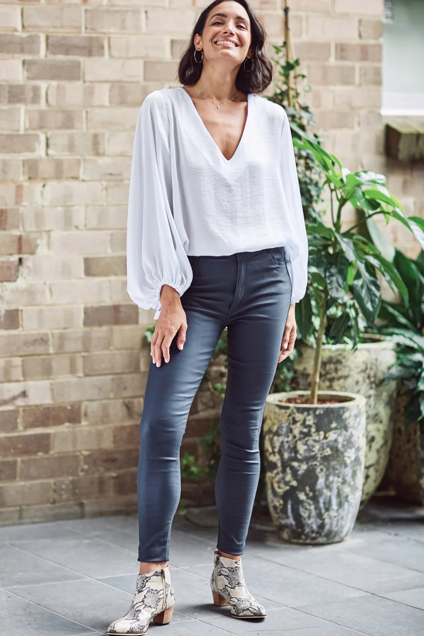 Sale Carolina Amber Coated Skinny Jeans Navy