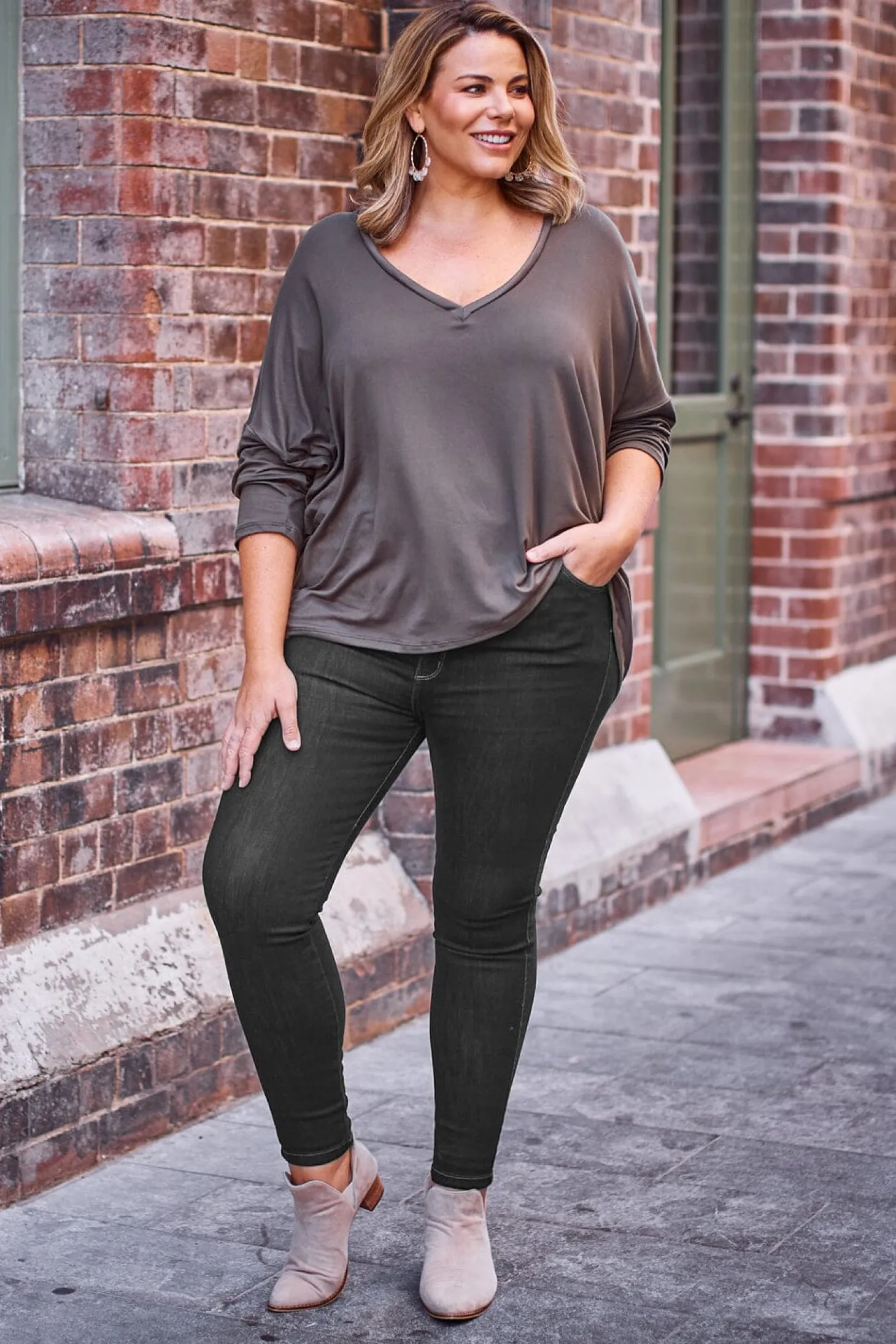 Store Carolina Amber Skinny Jeans Black High Rise