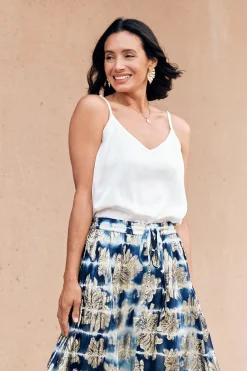 Shop Carolina Ana Camisole Top White with V Neck