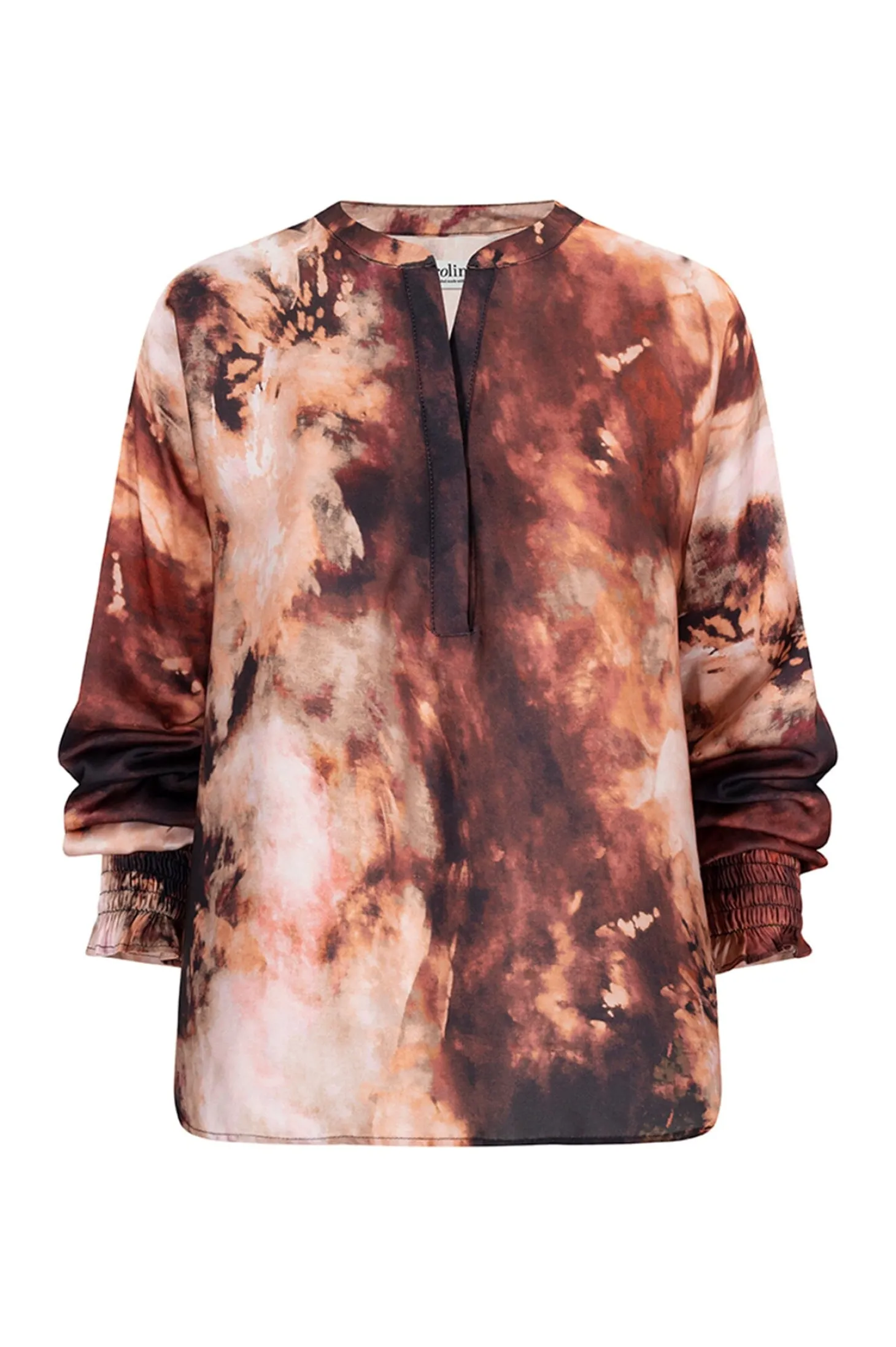 Hot Carolina Angelina Long Sleeve Top Stacey Print
