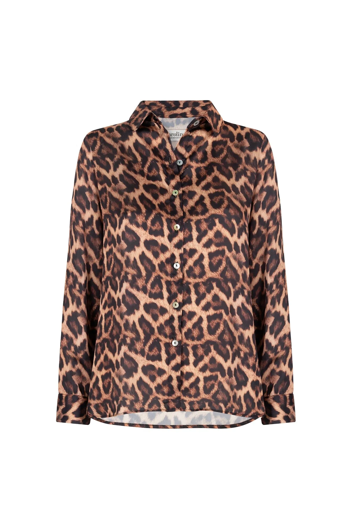 Clearance Carolina Anika Animal Print Long Sleeve Collared Shirt