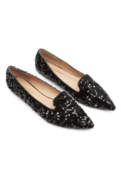 Cheap Carolina Annabelle Sequin Loafers Black