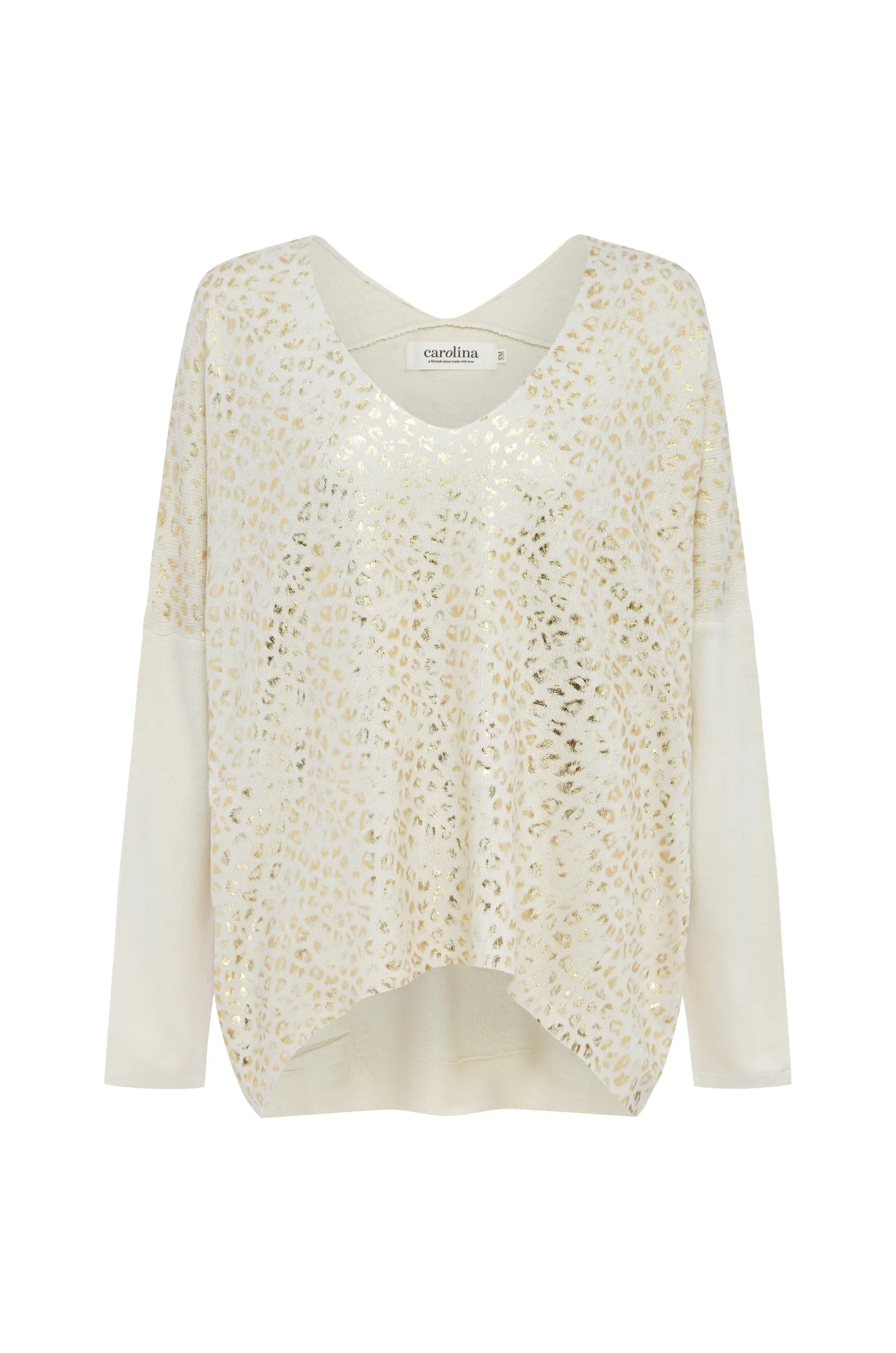Fashion Carolina Araya Animal Print Jumper Ivory