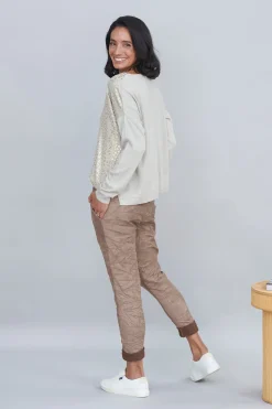 Fashion Carolina Araya Animal Print Jumper Ivory