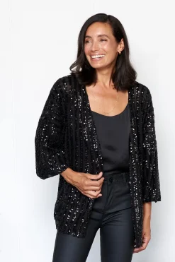 Sale Carolina Aria Cape Black with Sequins