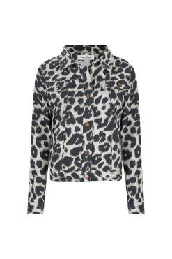 New Carolina Ava Animal Print Jacket Cream