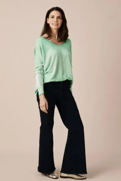 Discount Carolina Avery V-Neck Jumper Green