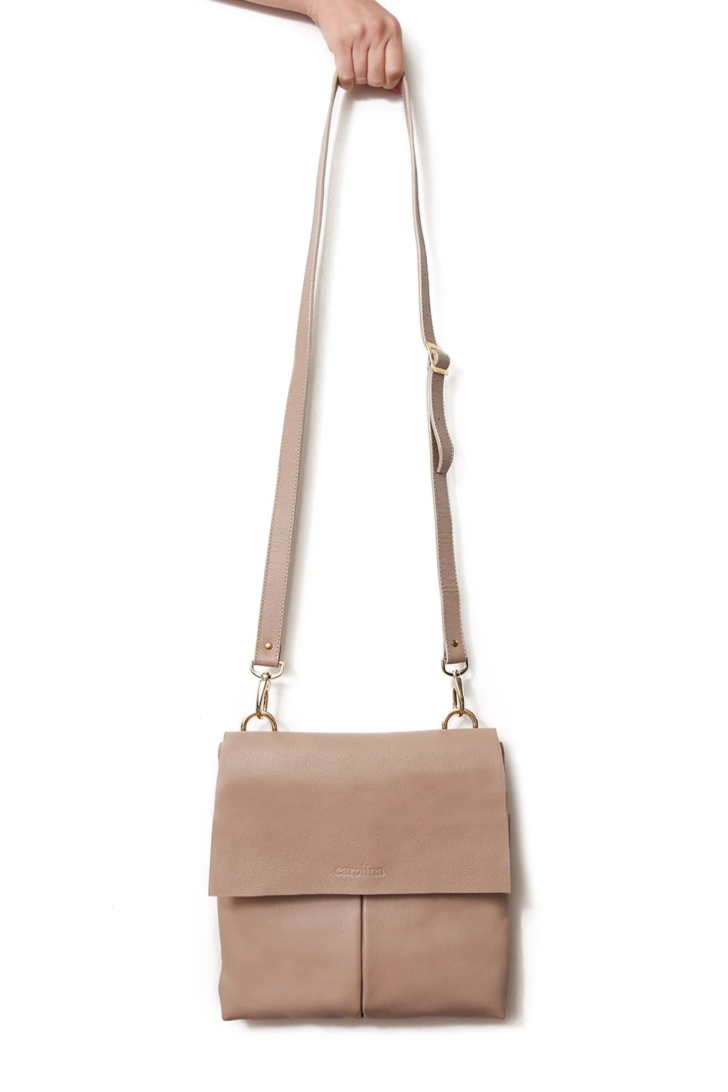 Cheap Carolina Barcelona Leather Handbag Nude Soft Leather