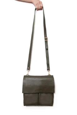 Online Carolina Barcelona Leather Handbag Olive Soft Leather
