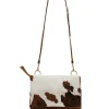 Cheap Carolina Barcelona Leather Handbag Tan and White Cowhide