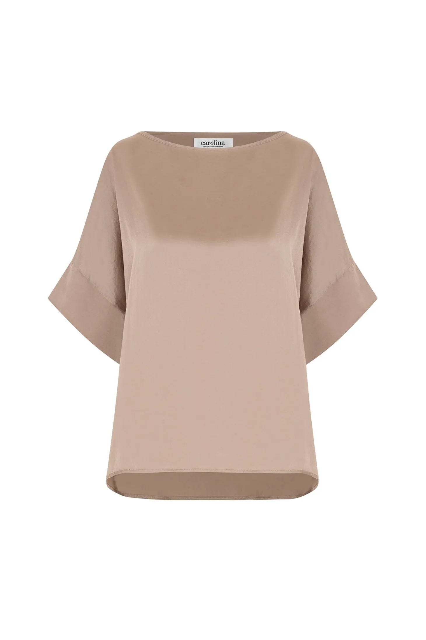 Hot Carolina Bianca Short Sleeve Top Almond