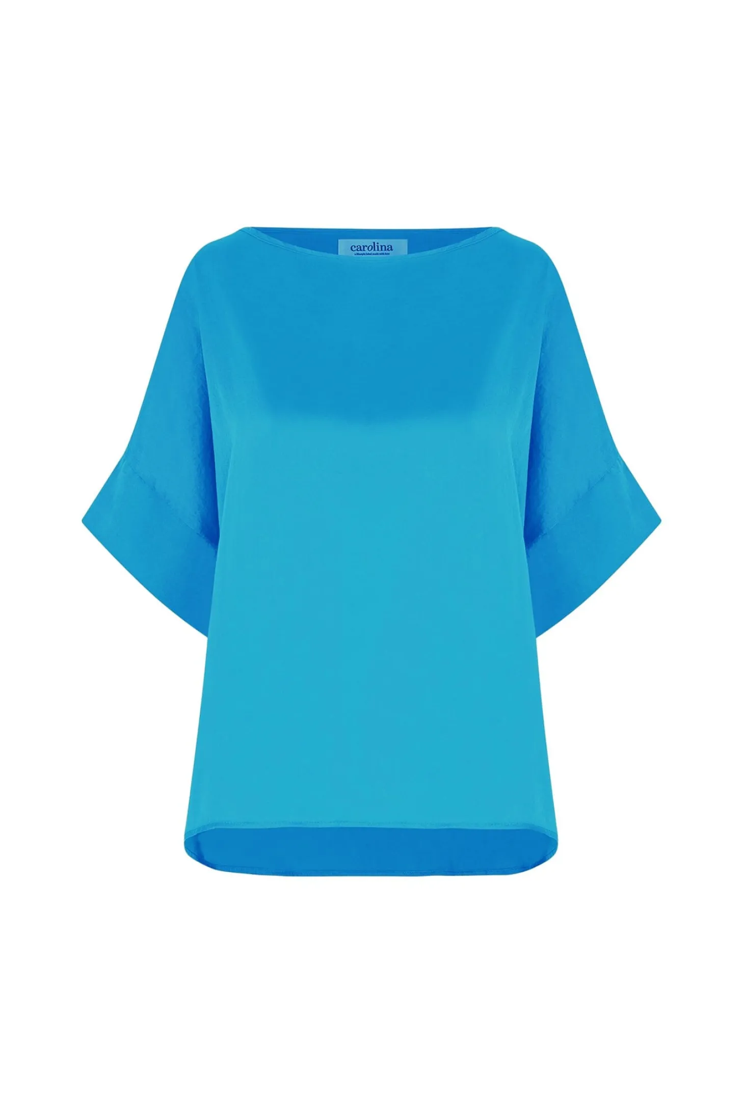 Hot Carolina Bianca Short Sleeve Top Capri Blue