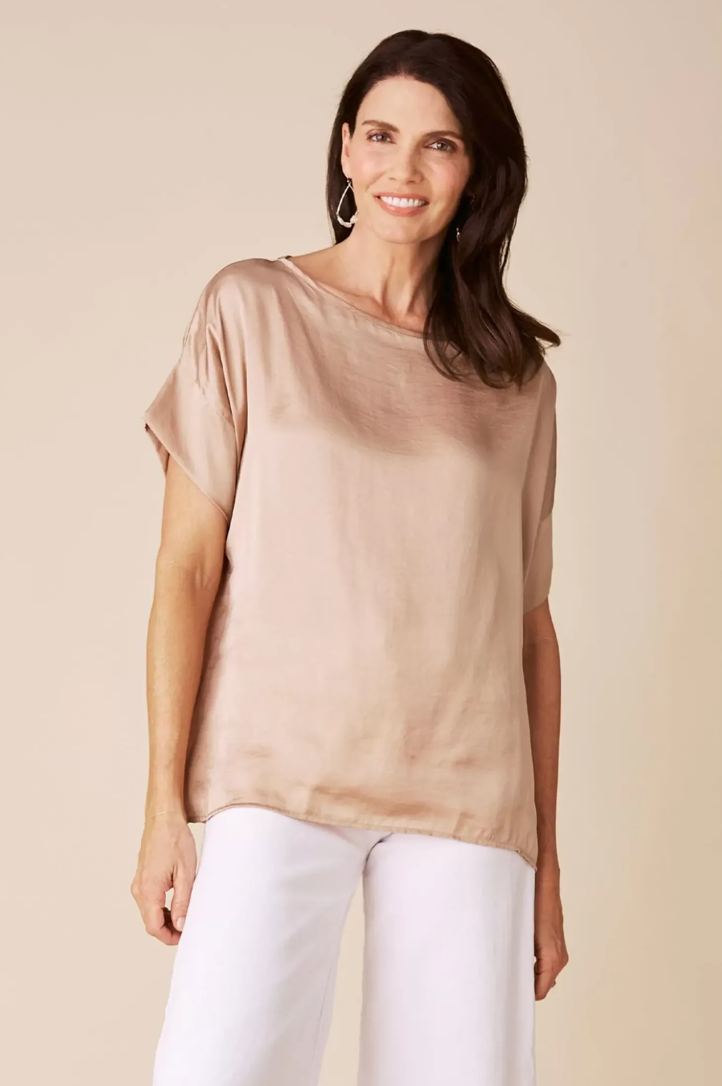 Online Carolina Bianca Short Sleeve Top Espresso