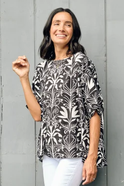 Discount Carolina Bianca Short Sleeve Top Lia Print