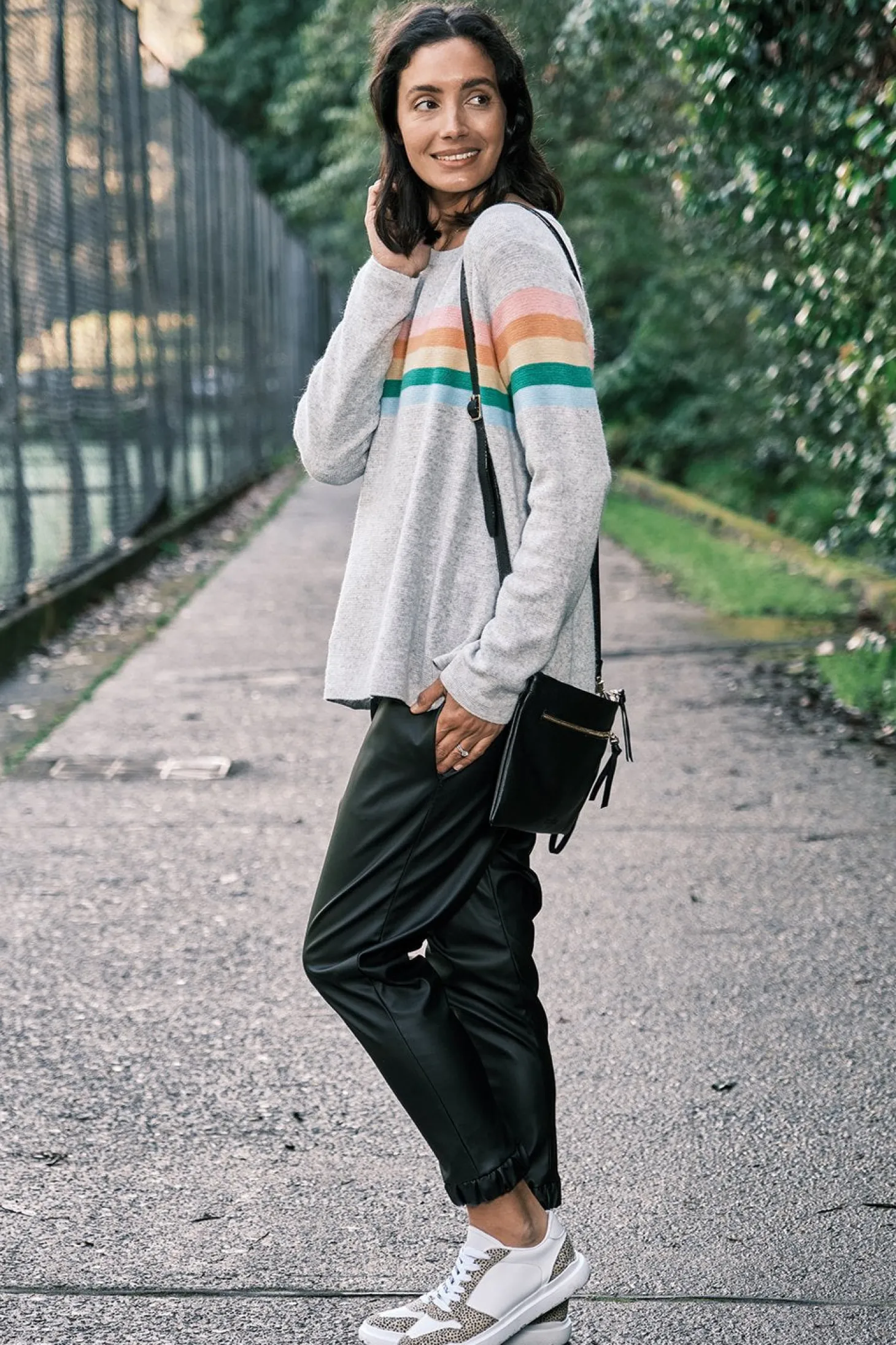 Clearance Carolina Billie Coated Jogger Black-Petite