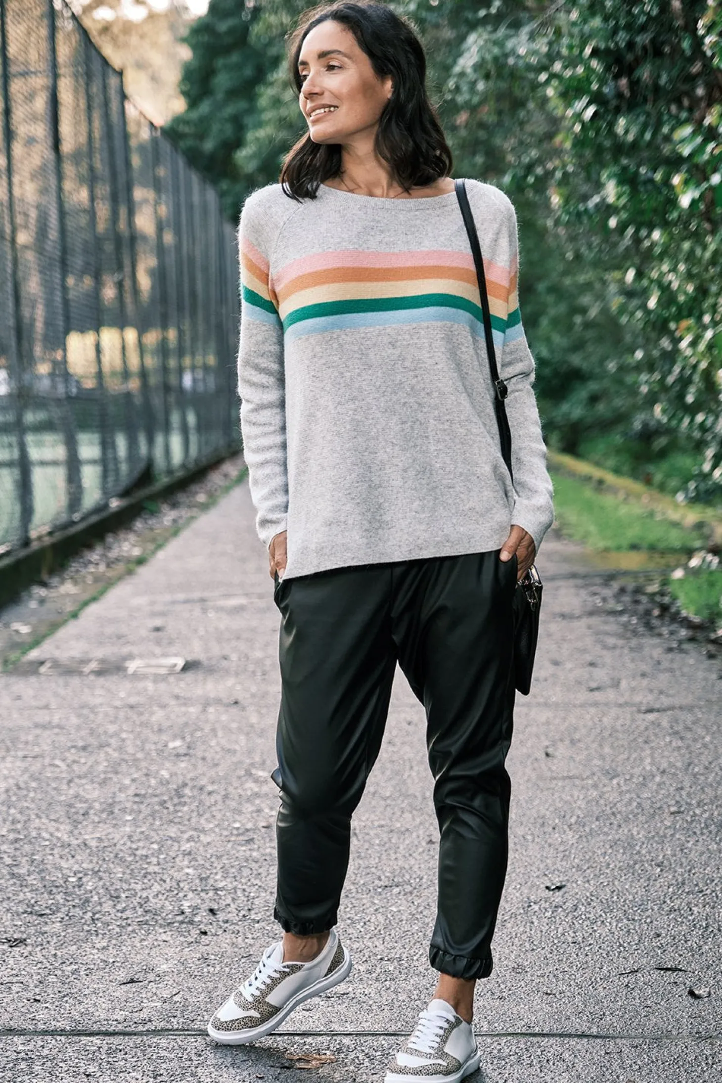 Clearance Carolina Billie Coated Jogger Black-Petite