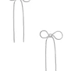 Hot Carolina Bow Earrings Silver