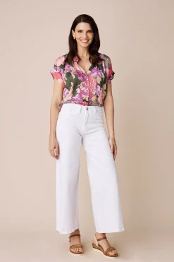 Cheap Carolina Brea  Floral Short Sleeve Top
