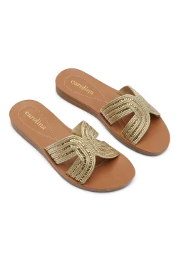 Outlet Carolina Brianna Slides Gold