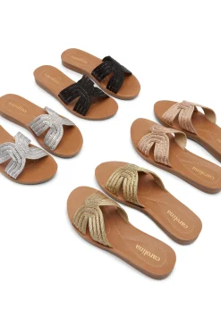 Outlet Carolina Brianna Slides Rose Gold