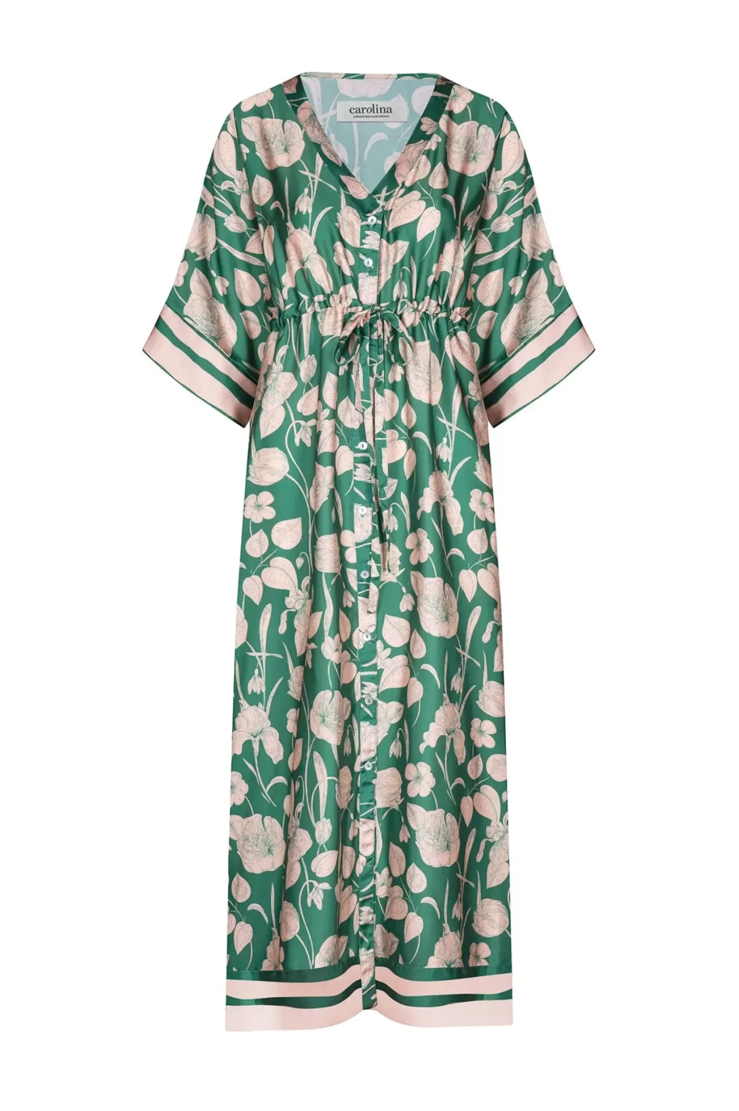 Cheap Carolina Bridgett Floral Dress Emerald