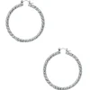 Hot Carolina Brittany Hoop Earrings Silver
