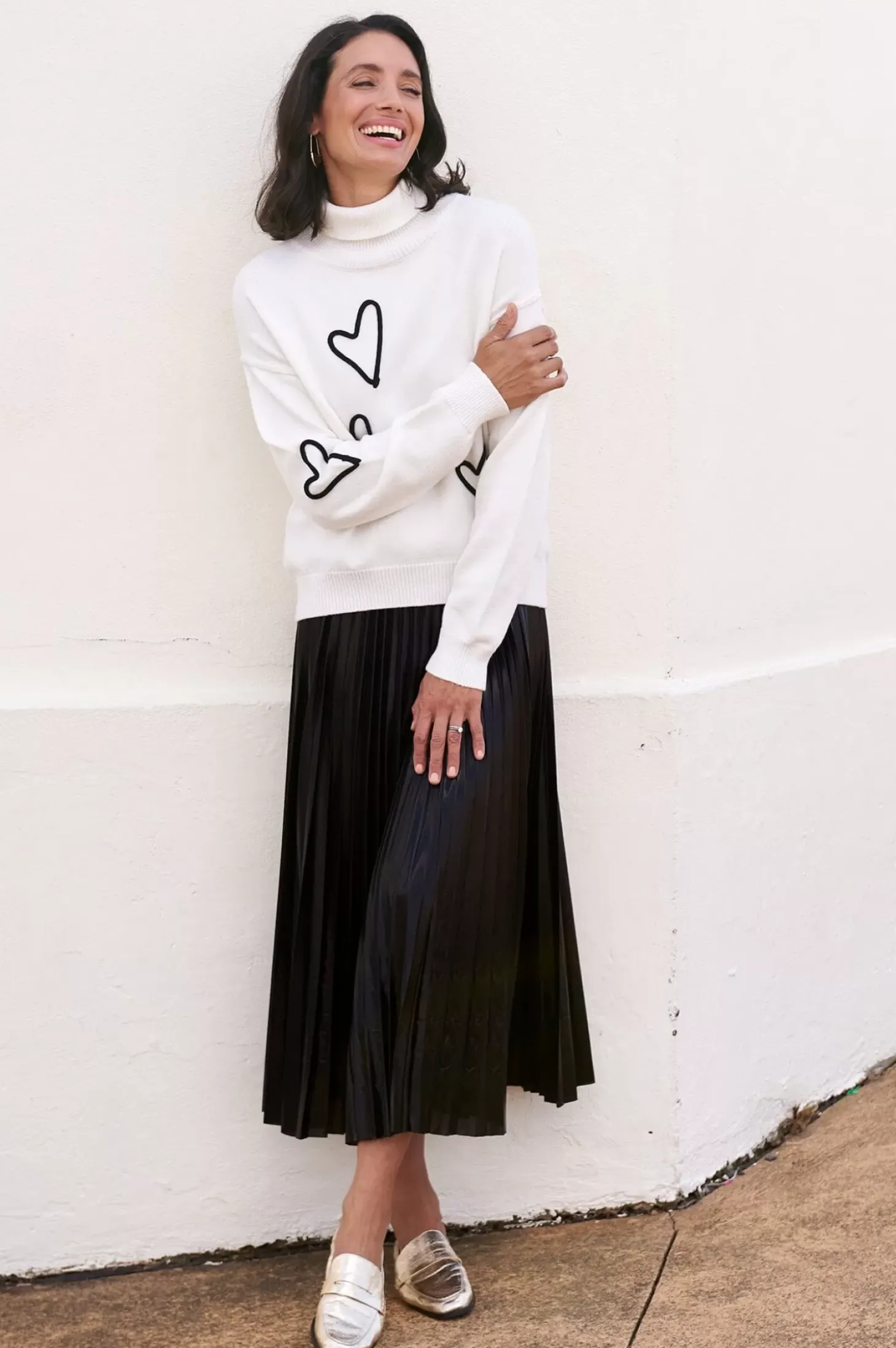 Best Sale Carolina Caitlin Pleated Skirt Black