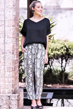 Outlet Carolina Camilla Pants Grey Python