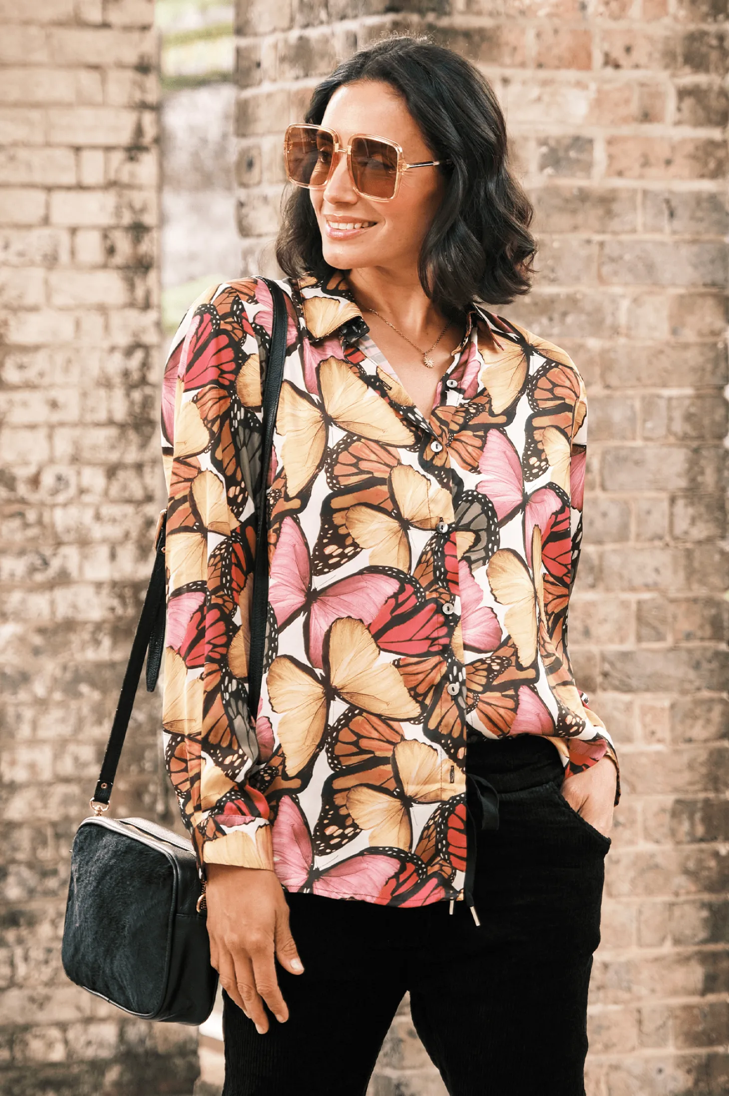 Sale Carolina Carina Long Sleeve Collared Shirt