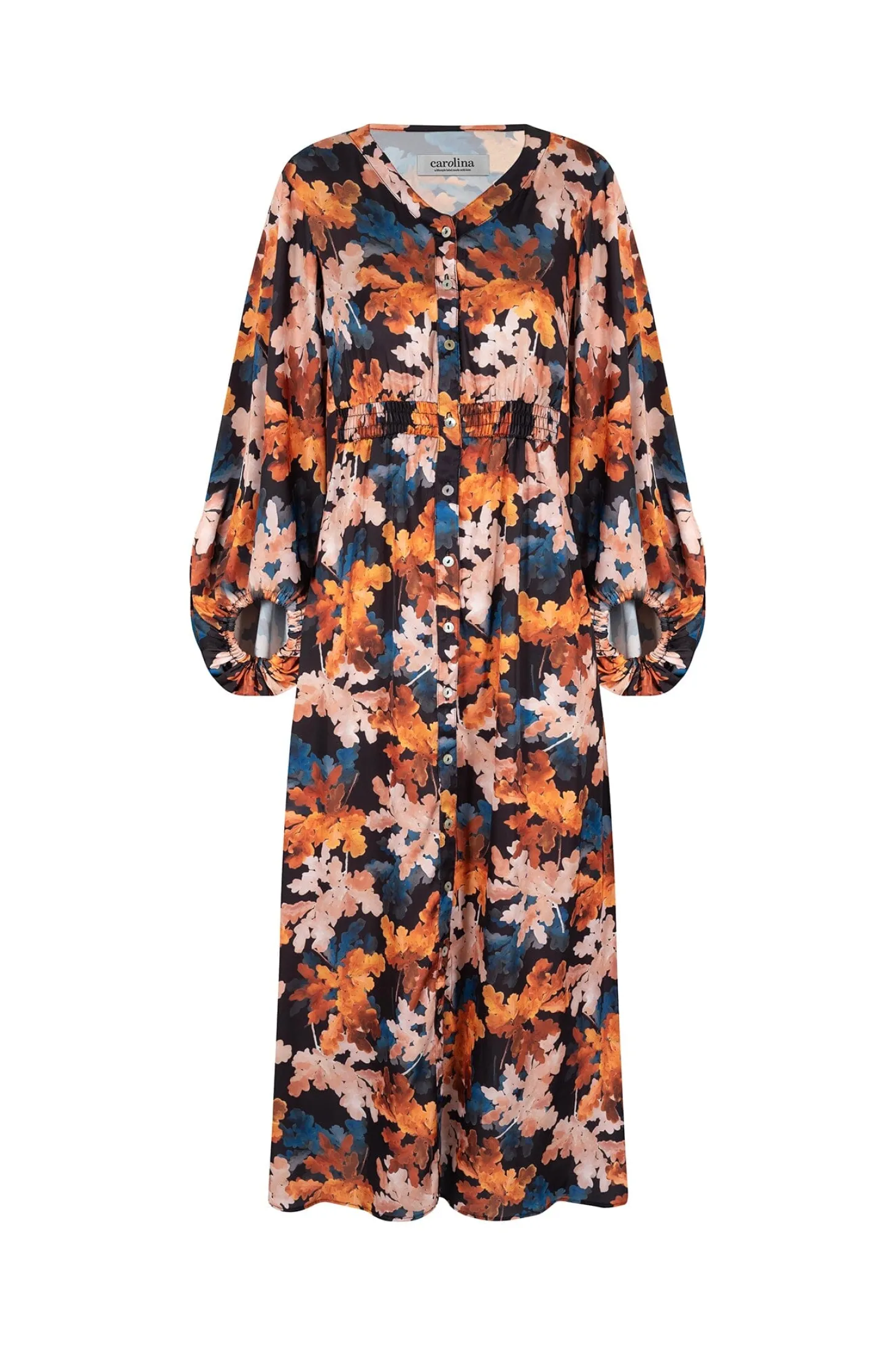 Best Carolina Cassia Leaf Print Dress
