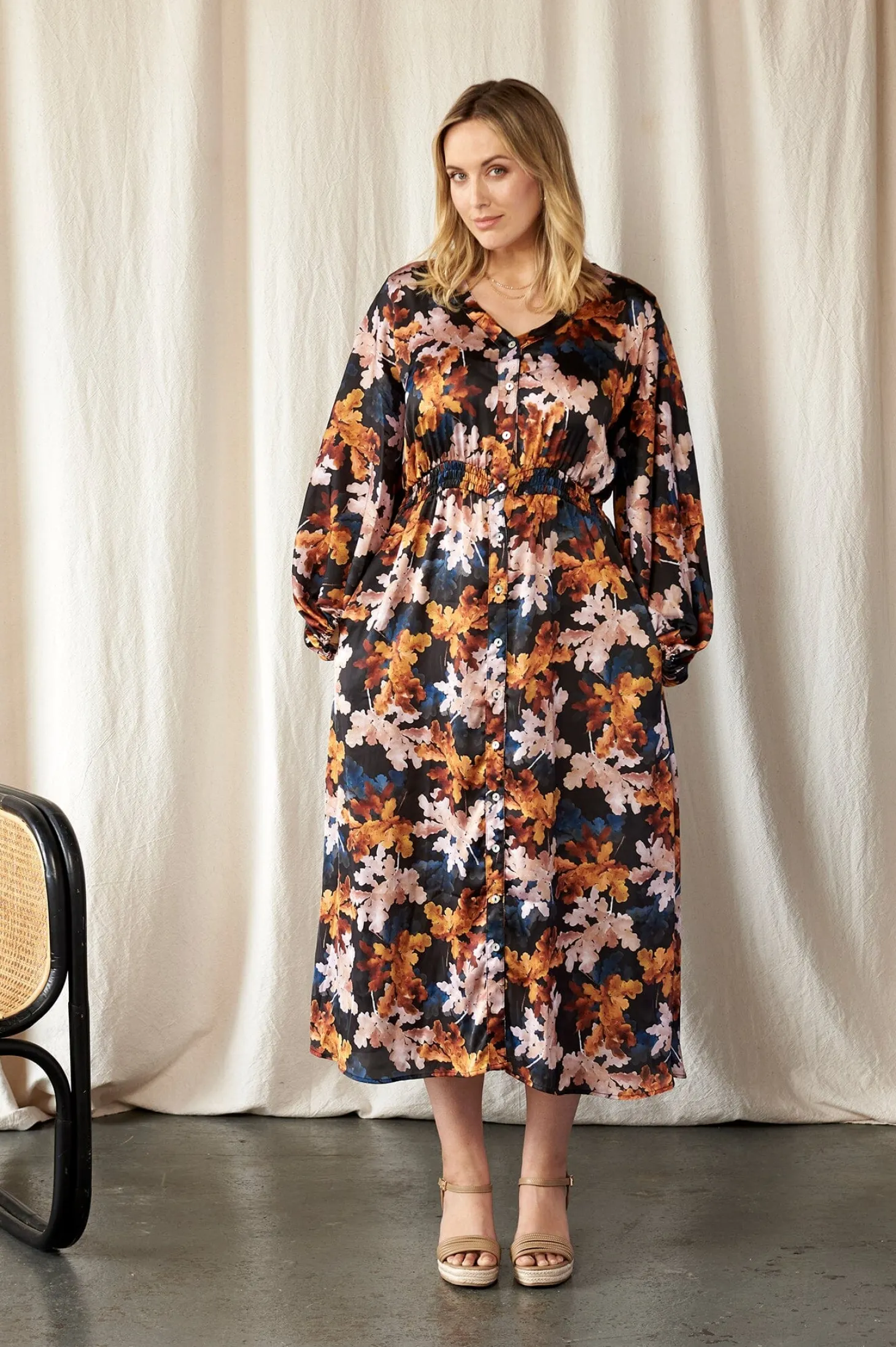 Best Carolina Cassia Leaf Print Dress